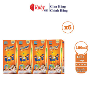 [DateT02/26] Combo 6 Lốc 4 hộp sữa bột pha sẵn Abbott Grow Gold hương Cacao 180ml/hộp