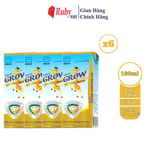 [Date T02/26] Combo 6 Lốc 4 hộp Sữa nước Abbott Grow Gold 180ml/ hộp