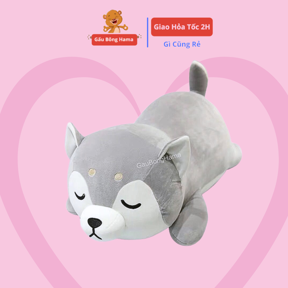 Chó Bông Shiba Nằm Ngủ  - Chó Bông Đáng Yêu - Gấu Bông Hama