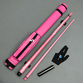 Cơ Bida hồng Cuppa Pink S6 ngọn carbon sợi thuỷ tinh (Tặng kèm combo bao da phụ kiện và nối chuôi)