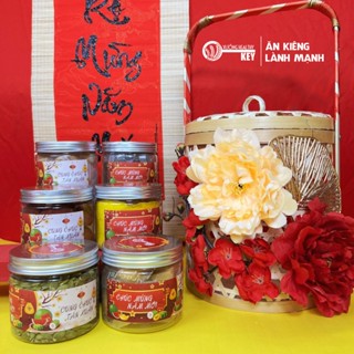 Giỏ quà Tết Như Ý 2025 Ít Ngọt, Set quà tặng người thân, bạn bè - Healthy Key, Bộ quà Tết năm mới