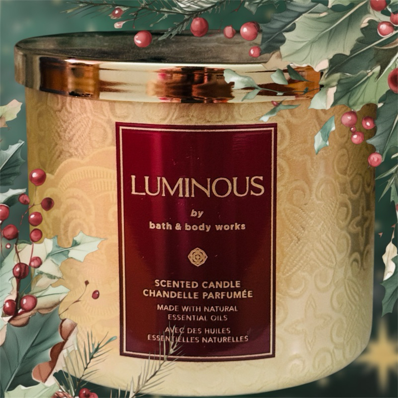 Nến 3 tim bath and body works Luminous (411gr)