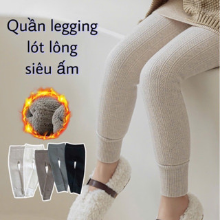 Quần legging lót lông cho bé, quần tất dài dáng ôm lót nỉ bông ấm áp cho bé gái từ 3 đến 6 tuổi