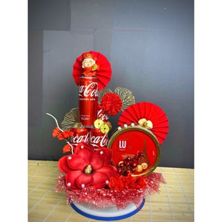 [TẶNG KÈM ĐẾ+ NẾN] Set phụ kiện làm tháp bánh nước Lễ Tết  Vi.p Xanh