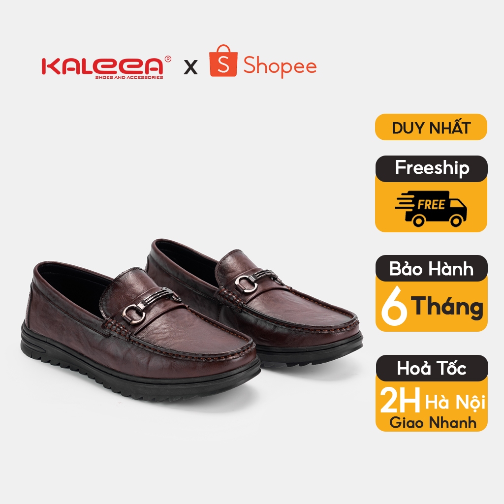 [Hoả tốc HN] Giày Tây Nam Da Mềm Phối Khóa Thời Trang Đế Cao 2cm Kaleea IS96