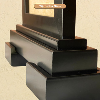 Khung hình đế thờ đen mã M202D, chất liệu Composite - tặng kèm mặt mica
