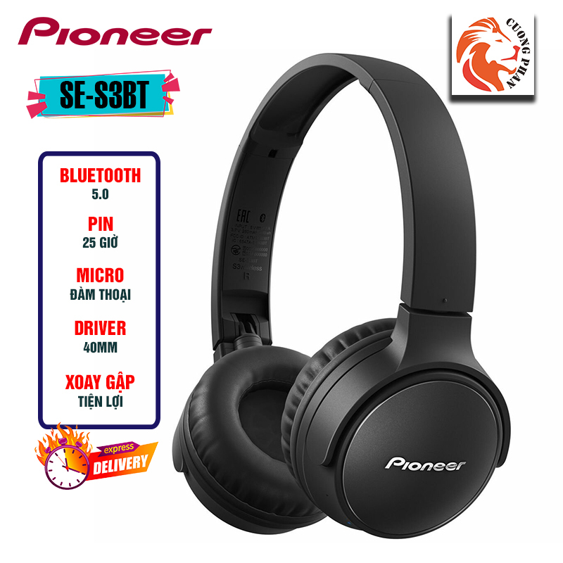 Tai Nghe Chụp Tai Bluetooth PIONEER SE-S3BT. Driver 40mm - Pin 25 Tiếng - Cá Tính & Nổi Bật | BigBuy360 - bigbuy360.vn