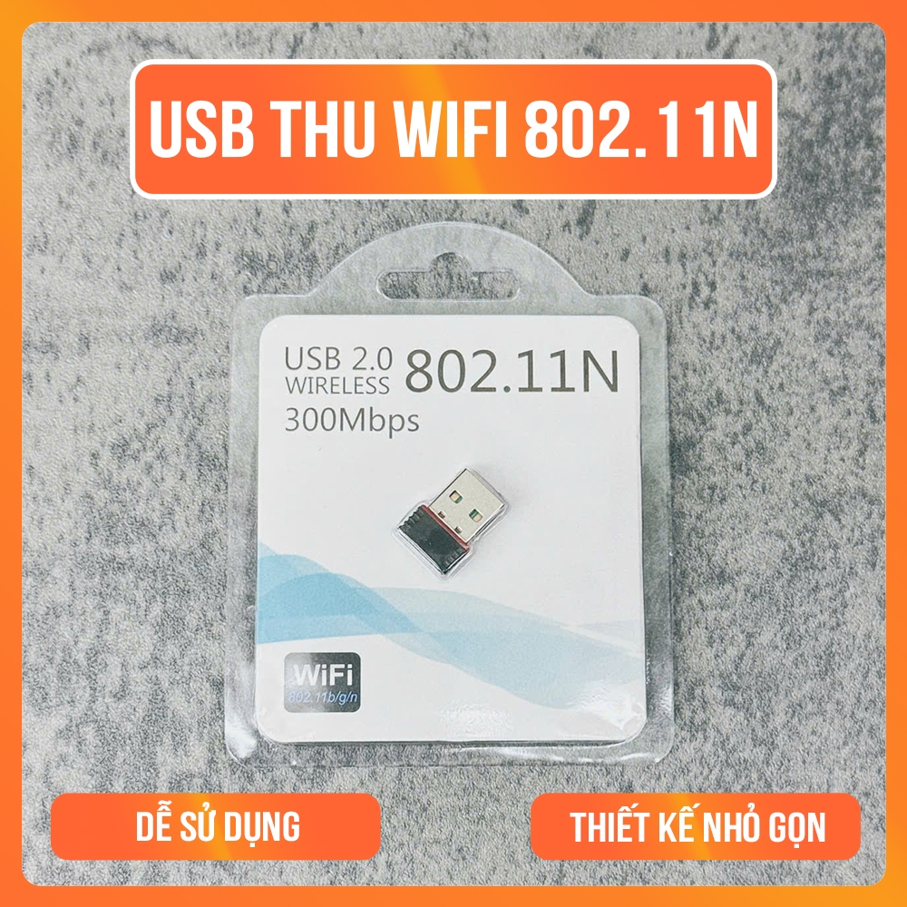 USB WiFi Chuẩn 802.11n Không Anten 150Mbps – Bộ Thu Sóng Không Dây Mini Cổng USB 2.0 Cho PC Laptop