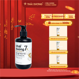 Dầu gội dược liệu Thái Dương 7 Plus Gold, Hộp 01 chai x 250ml, Hoa phong Ian, phục hồi hư tổn và tóc gãy rụng