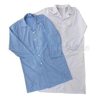 Áo blouse nam nữ dài tay cao cấp (áo blue bác sĩ, dược sĩ, phòng thí nghiệm, thẩm mỹ viện)