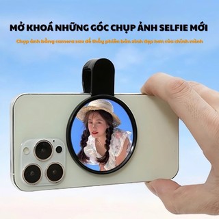 Gương Selfie Camera Sau Gương Chụp Hình Kẹp Điện Thoại Mini Độ Nét Cao