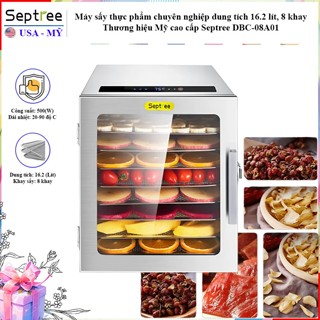 Máy sấy thực phẩm dung tích 16.2 Lít, 8 khay INOX Septree DBC-08A01 Thương hiệu Mỹ - HÀNG CHÍNH HÃNG