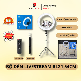  Bộ Đèn Livestream RL21 Size 54cm + Chân Đèn + Kẹp Điện Thoại - Cực Chắc Chắn- Hỗ trợ Makeup Quay làm đẹp 