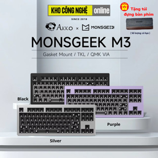 Kit bàn phím cơ MonsGeek M3 QMK (Full Nhôm – Mạch xuôi – QMK / VIA – PCB Stab) - Hàng Chính Hãng