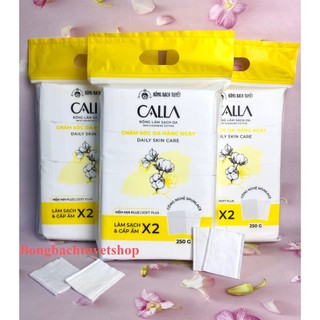 Bông tẩy trang Bông Bạch Tuyết Calla bề mặt mịn (250gr/túi) làm sạch da