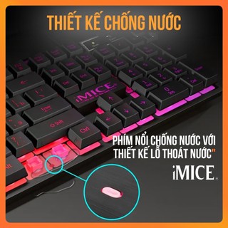 Bàn Phím Giả Cơ Gaming Imice AK-600 RGB Có Dây 104 Phím – Led Đổi Màu – Phím Cho Máy Tính, Laptop