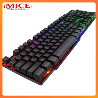 Bàn Phím Giả Cơ Gaming Imice AK-600 RGB Có Dây 104 Phím – Led Đổi Màu – Phím Cho Máy Tính, Laptop