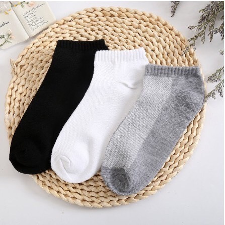 COMBO 10 Đôi Tất Vớ Nam Nữ Cổ Ngắn Thông Hơi Kháng Khuẩn Chống Hôi Chân