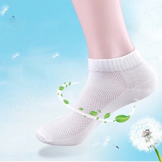 COMBO 10 Đôi Tất Vớ Nam Nữ Cổ Ngắn Thông Hơi Kháng Khuẩn Chống Hôi Chân