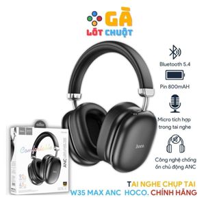 Tai nghe chụp bluetooth 5.4 W35 ANC phiên bản cao cấp chống ồn Hoco. chính hãng thời lượng pin lên đến 90h