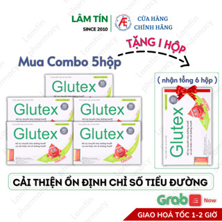 ( Mua Combo 5 tặng 1 ) Glutex hỗ trợ hạ nhanh và ổn định đường huyết lâu dài hàng chính hãng hộp 30 viên