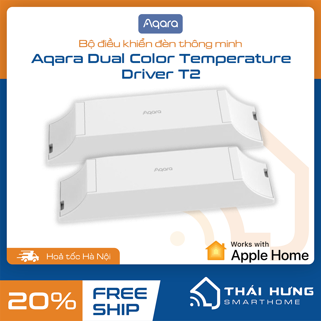 Driver Dimmer Aqara T2 SSWHLQD11LM, điều khiển đèn thường thành đèn thông minh, tương thích Homekit
