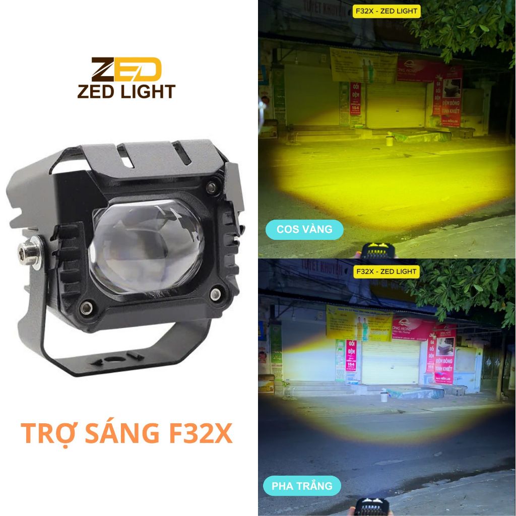 Đèn LED Trợ Sáng F32X ZEDLIGHT - 60W Ánh Sáng Mạnh Mẽ 2 Chế Độ Sáng Chống Nước IP68 - BH 2 Năm