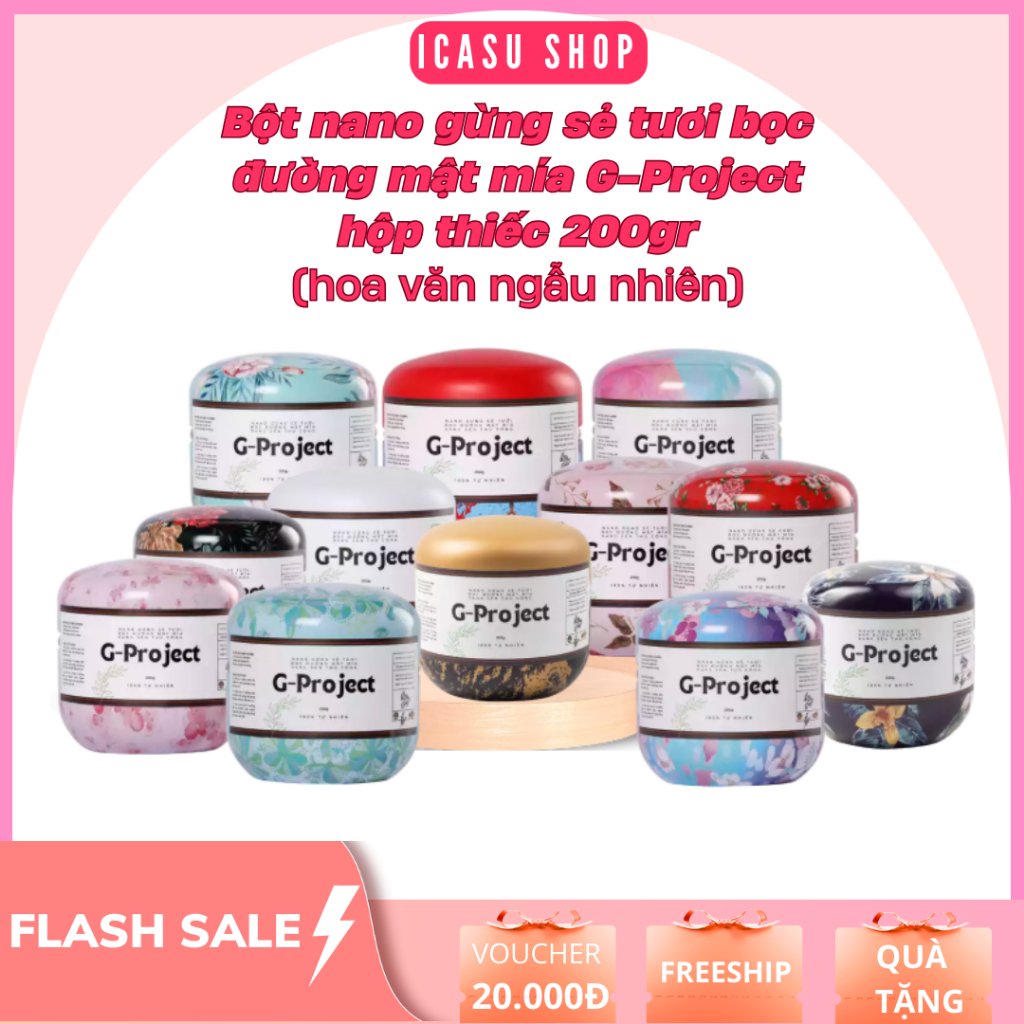 Bột nano gừng sẻ tươi bọc đường mật mía G Project 200gr