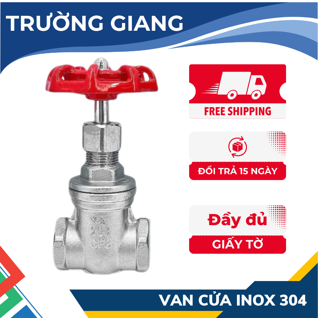 Van cửa MTAi INOX 304 DN15, DN20, DN25