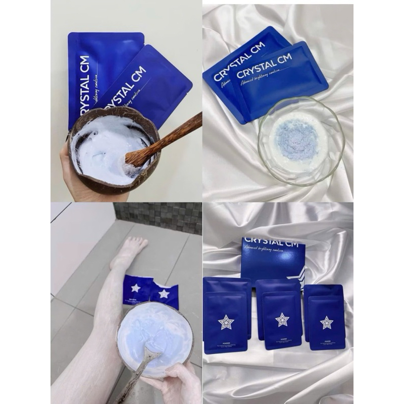 (3 LẦN TẮM TRẮNG )Tắm trắng Crystal new siêu trắng CHU HẰNG CHÍNH HÃNG