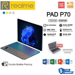 Realme Pad Pro Tablet | 16GB + 512GB Dual SIM 4G LTE WiFi 2.4/5G | Android 12 Snapdragon 865 | 20000mAh