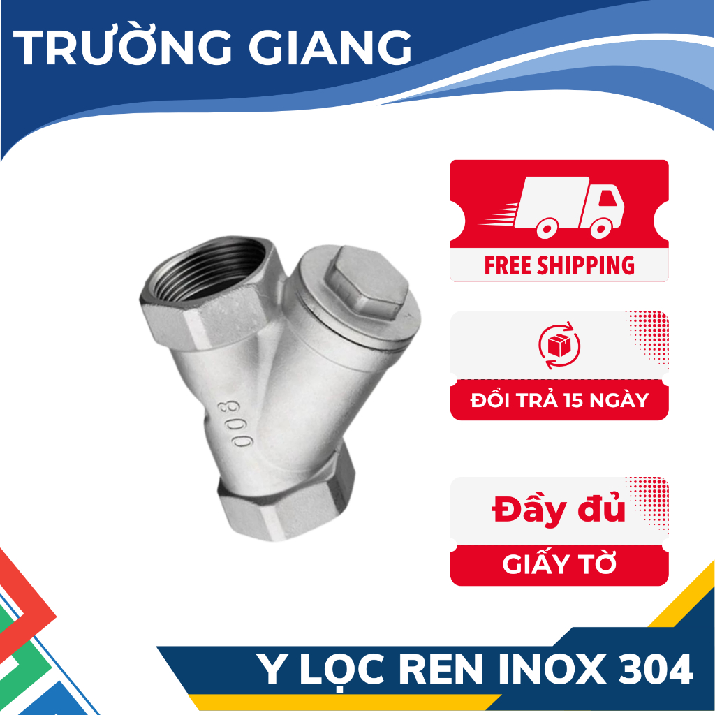 Y lọc ren inox 304 DN15 - DN50