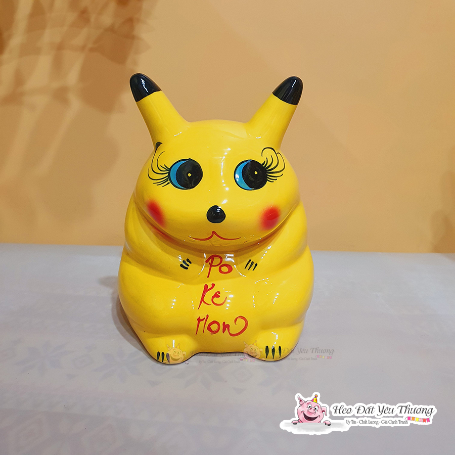 Ống heo tiết kiệm Pikachu nhỡ size 2 đựng tiền
