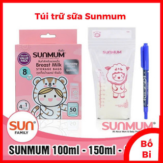 Túi trữ sữa Sunmum Thái Lan mẫu mới 100ml,150ml,250ml, túi trữ sữa mẹ,túi đựng sữa - Kho sỉ bố bi