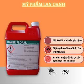 Nước lau sàn bệnh viện power floral can 5lit - Nước lau nhà khử khuẩn diệt muỗi,côn trùng