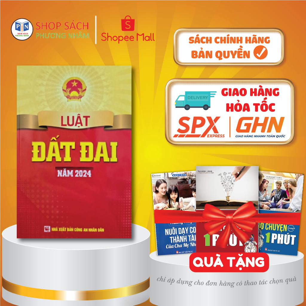 Sách - Luật Đất Đai Bản Mới Nhất 2024 - NXB Công An Nhân Dân