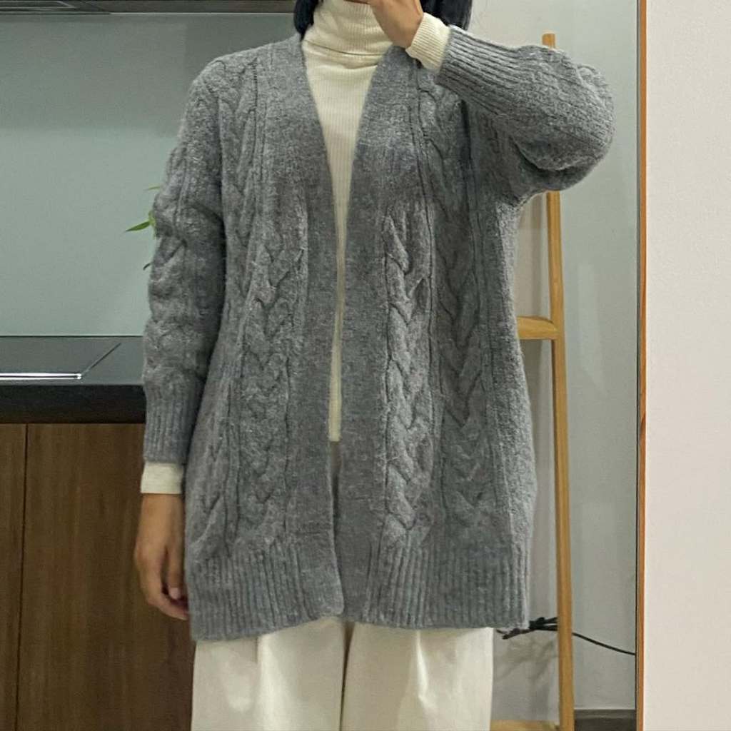 Áo Khoác Cardigan Nhật Secondhand-Áo Khoác Cardigan-Áo Khoác Cardigan Vặn Thừng-Áo Khoác Nữ-Áo Len-Á
