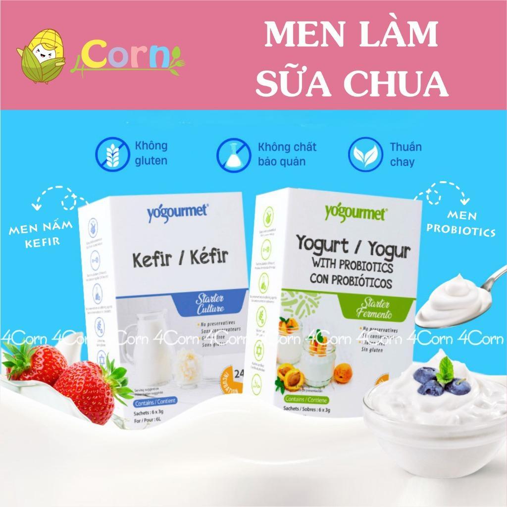 Men làm sữa chua từ nấm Kefir và Probiotics dạng bột Yogourmet - Cho bé 12m+