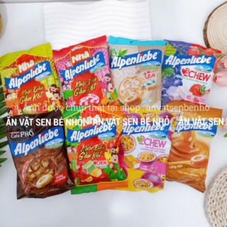  Kẹo béo cứng mềm ALPENLIEBE các vị DẠNG GÓI  trà sữa,kem sữa dâu nho sữa dâu xoài muối ớt  