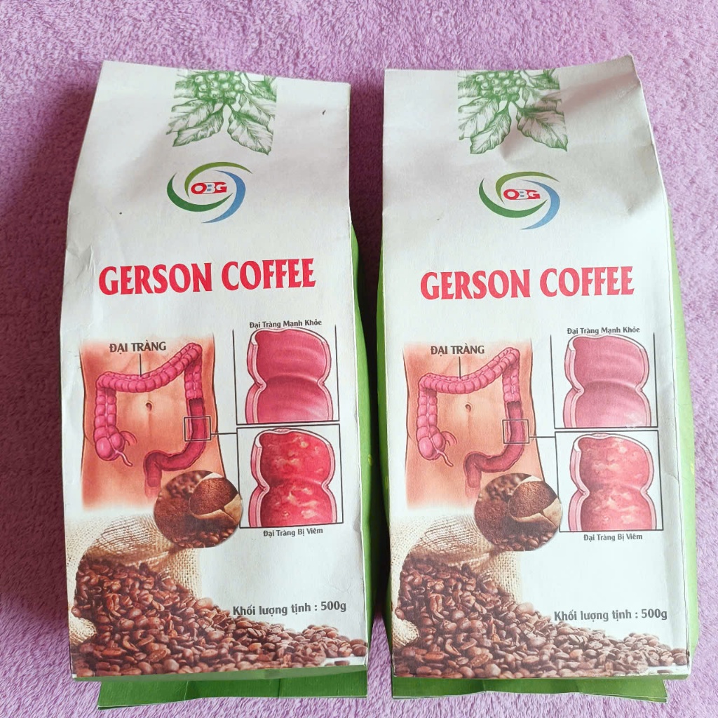 Cafe thải độc đại tràng Gerson Cofee dạng túi lọc ( 2 gói 1kg, có 90 túi lọc cho 90 lần sử dụng)