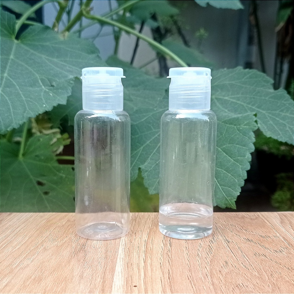 Combo 50 chai nhựa trong suốt 50ml nắp bật, chai chiết mĩ phẩm 50ml