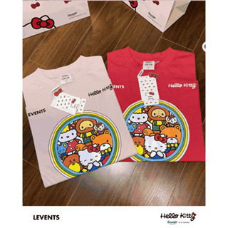 LEVENTS x Hello Kitty l Kitty's Family Semi-Oversized (Red,Pink)