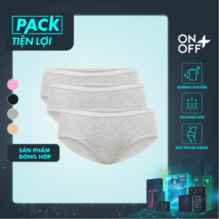 Pack tiện lợi 5 quần lót nữ cotton ONOFF dáng brief mềm mại thấm hút vượt trội  - 16UQ24A322