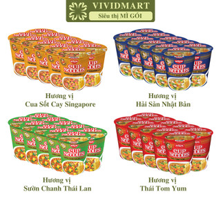   SET10LY -NISSIN- Mì ly Cup Noodles 4 vị: Hải sản Nhật Bản Thái Tom Yum Cua sốt cay Singapore Sườn chanh Thái Lan 