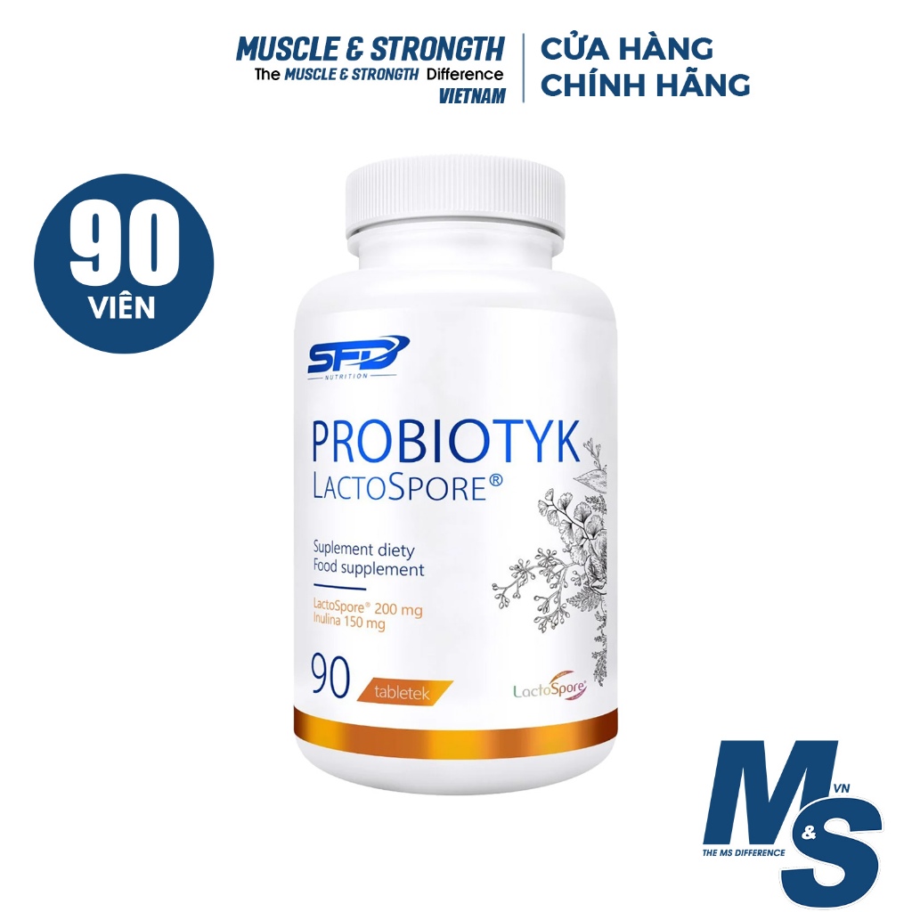 Probiotyk Lactospore - (90 viên) SFD Nutrition Thực phẩm bổ sung