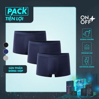 Pack tiện lợi 5 quần lót nam cotton Mỹ ONOFF dáng trunk êm nhẹ, kháng khuẩn - 18UO24A324