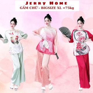 Đồ Bộ Bigsize 60-75kg, Set Lam Đi Chùa, Bộ Lam Đi Chùa JerryHome