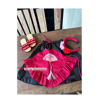 Set Yếm Thị Màu kèm bườm cho bé gái 2025(Nhà may Xuka handmade)