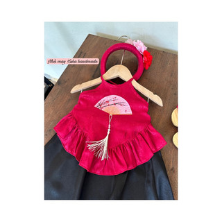 Set Yếm Thị Màu kèm bườm cho bé gái 2025(Nhà may Xuka handmade)