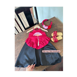 Set Yếm Thị Màu kèm bườm cho bé gái 2025(Nhà may Xuka handmade)